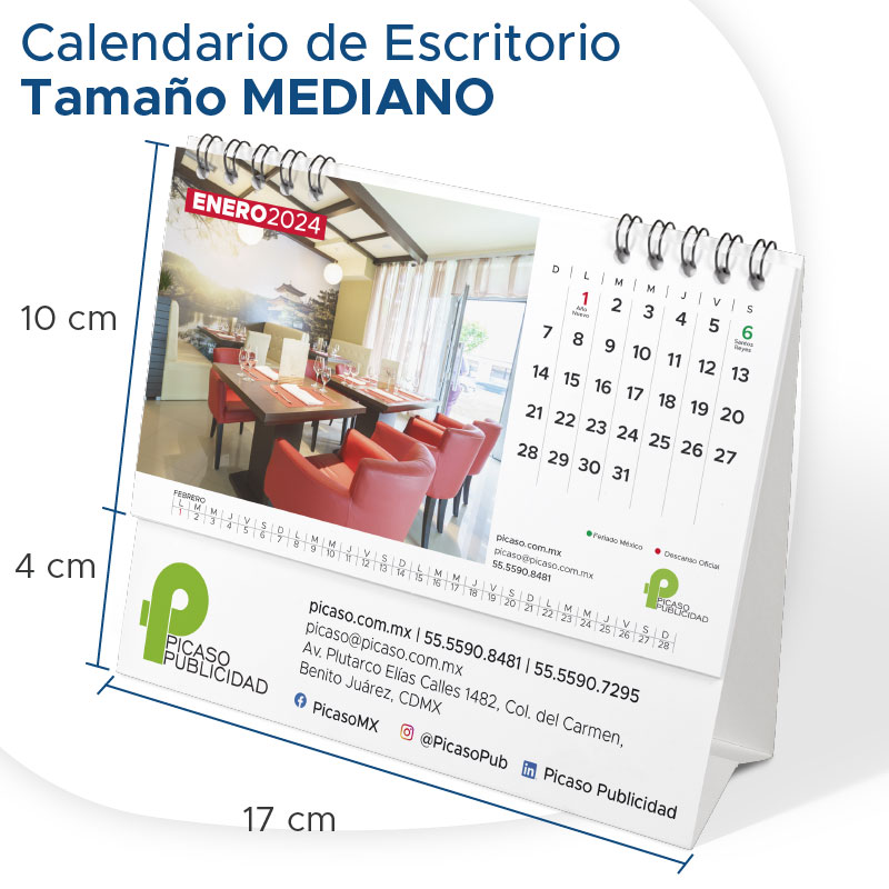 calendario personalizado 2024 calendario de escritorio mediano