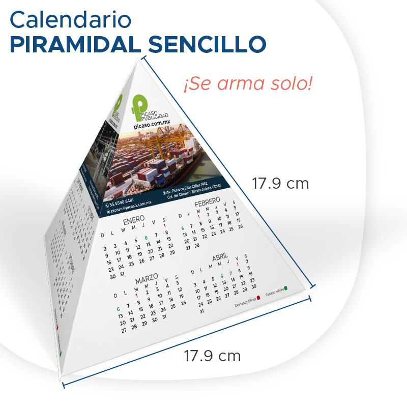 calendario personalizado 2024 calendario piramidal